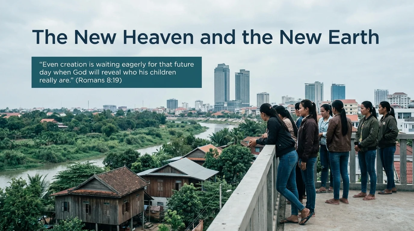 The New Heaven and the New Earth, “Even creation is waiting eagerly for that future day when God will reveal who his children really are.” (Romans 8:19)
