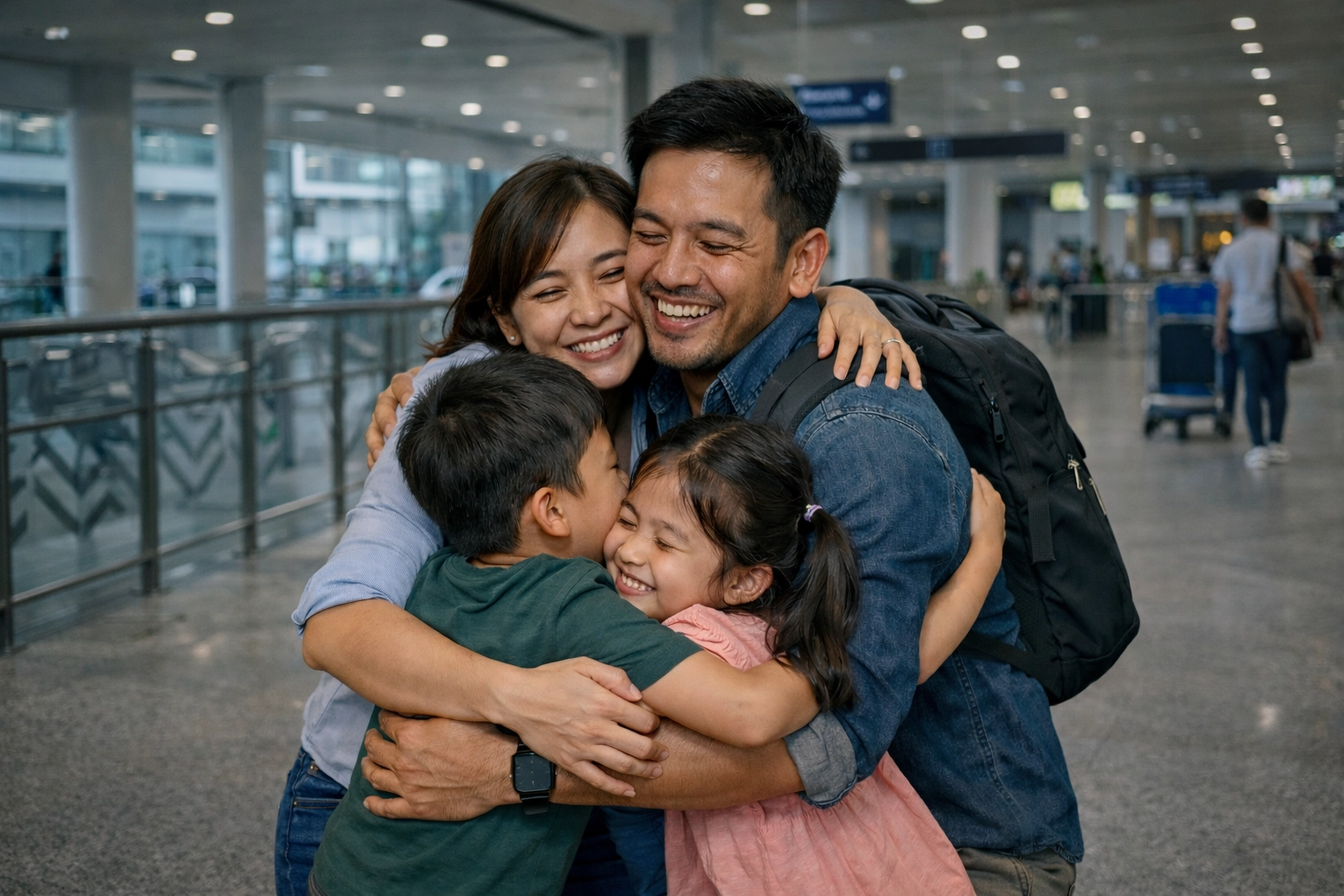 Joyful Cambodian family reunion in a modern Phnom Penh home showing faith and joy in inspirational christian articles