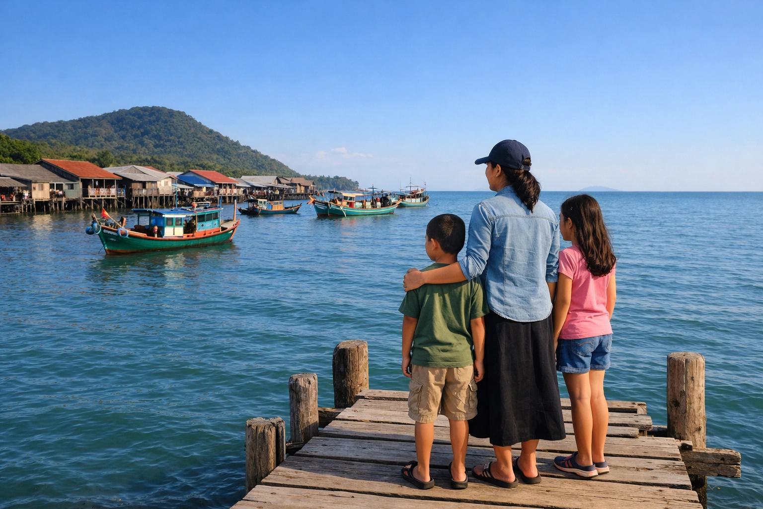 Family in Kep Cambodia showing faith and joy and christian spiritual growth while waiting for the Rapture.
